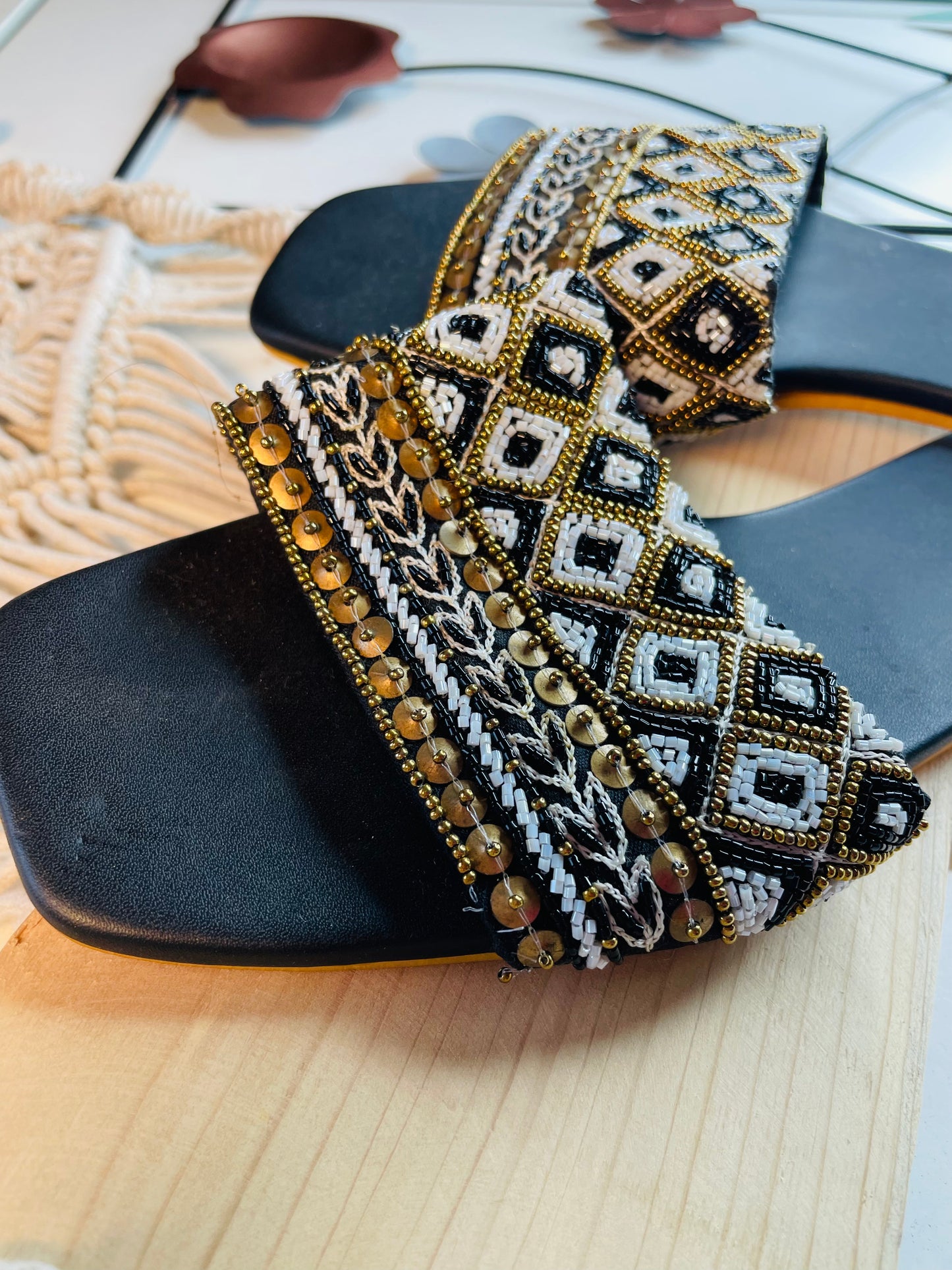 Black Boho Sandal