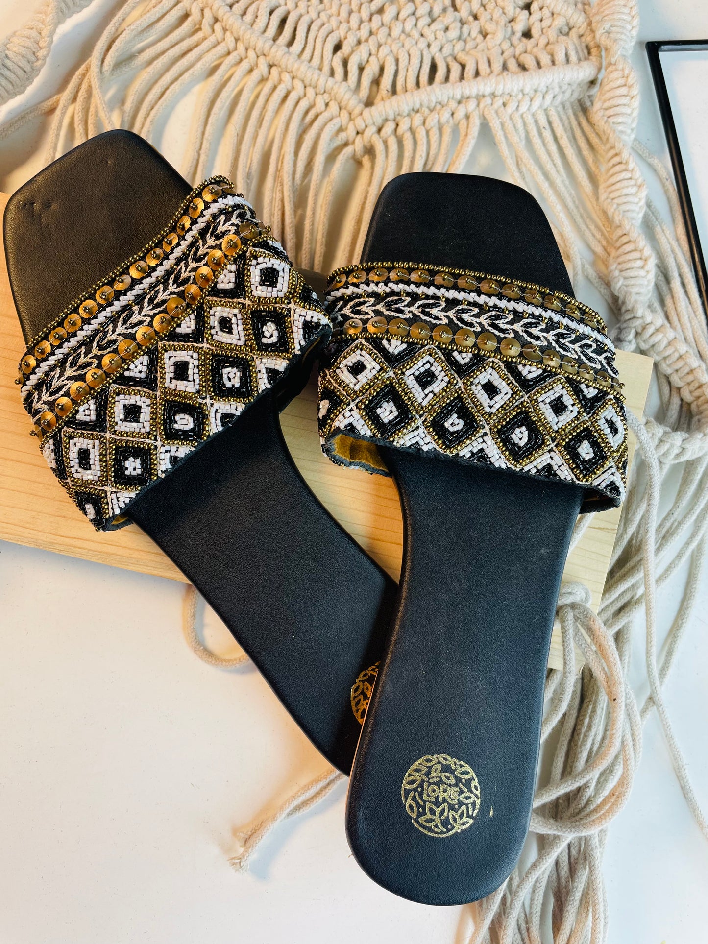 Black Boho Sandal