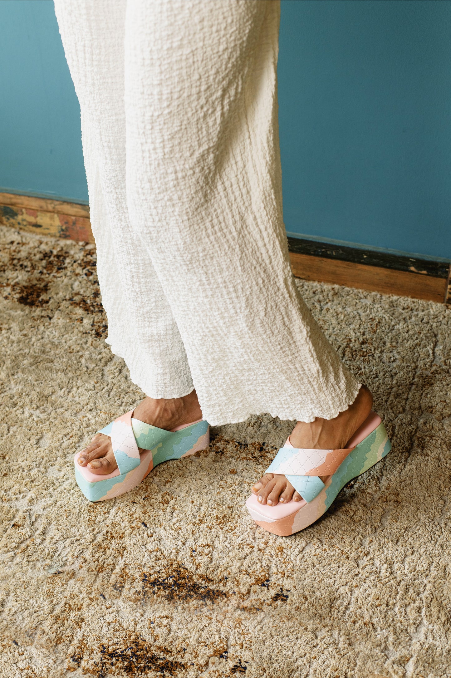 Women Platform Sandals Pastel